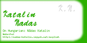 katalin nadas business card